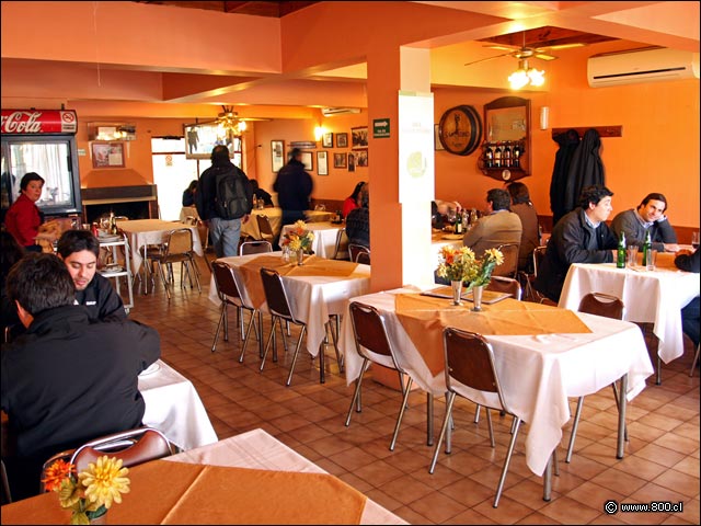 Comedor principan, con chimenea en das frios - Restaurante Colo-Colo (Romeral)