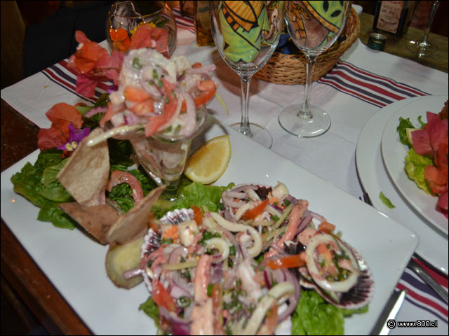Mix de Mariscos, pescado y Ceviche - La Taverne du Pecheurs (Isla de Pascua)