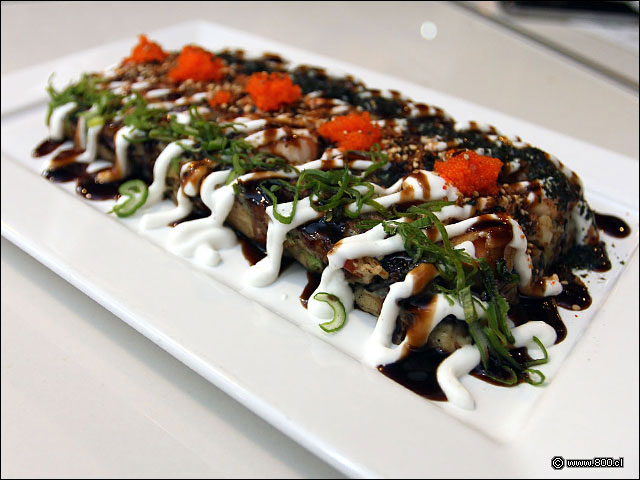 Okonomiyaki de verduras y tocino
