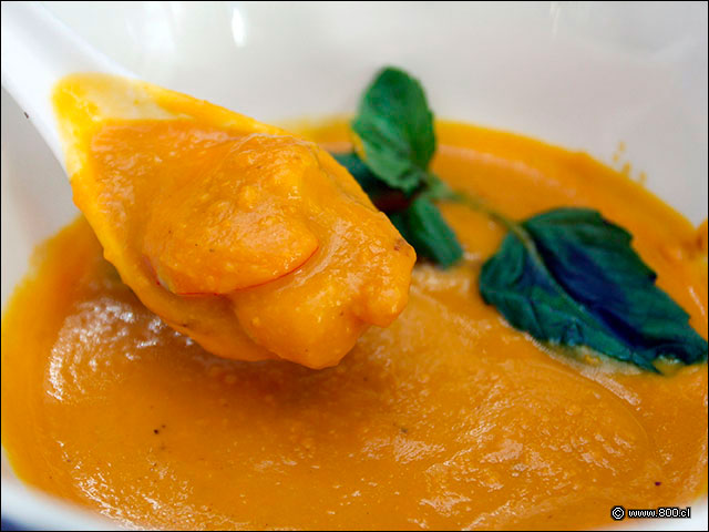 Crema de zapallo y camarones - Pad Thai