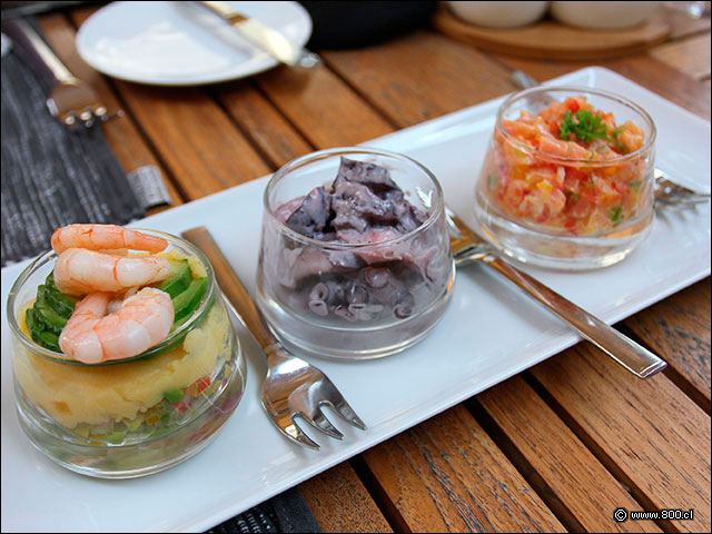 Triloga del Mar, tres recetas con camarones, pulpo y salmn - QB Restaurant