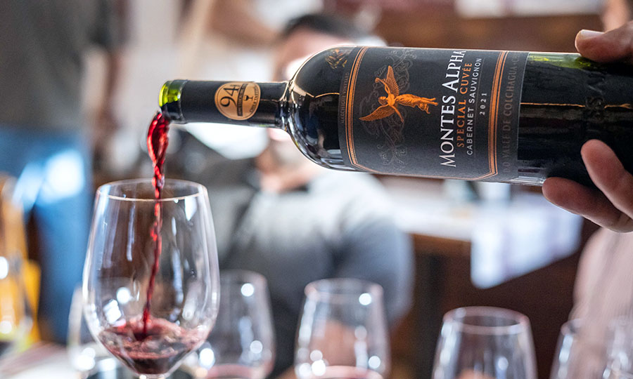 Vino degustado en el evento de lanzamiento de la Guía Mesa de Cata 2024 en Baco