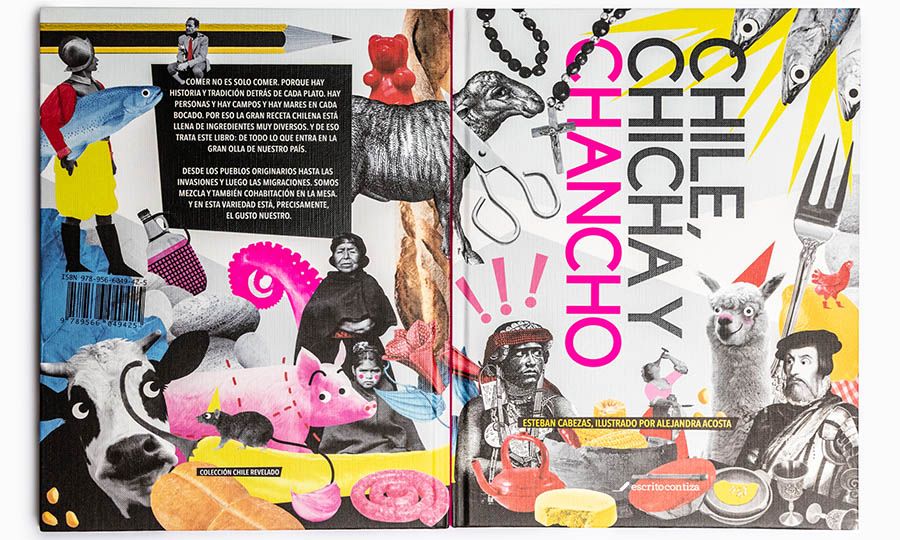 Portada y contraportada del libro Chile, chicha y chancho