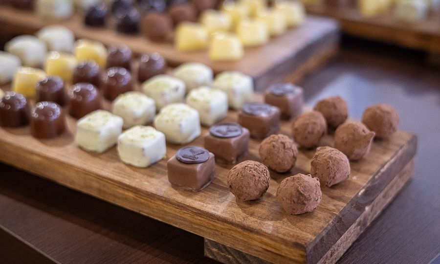 Parte de la degustacin chocolates