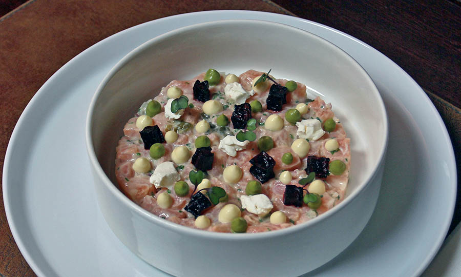 Tartar de salmón