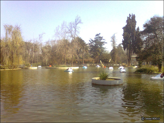 Laguna remodelada y sus botes - Parque Quinta Normal