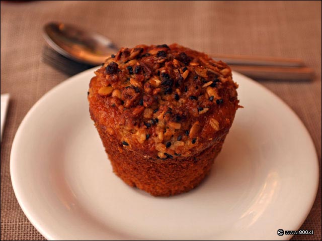 Muffin de Zanahoria del restaurante Qunao - Qunoa Restaurante