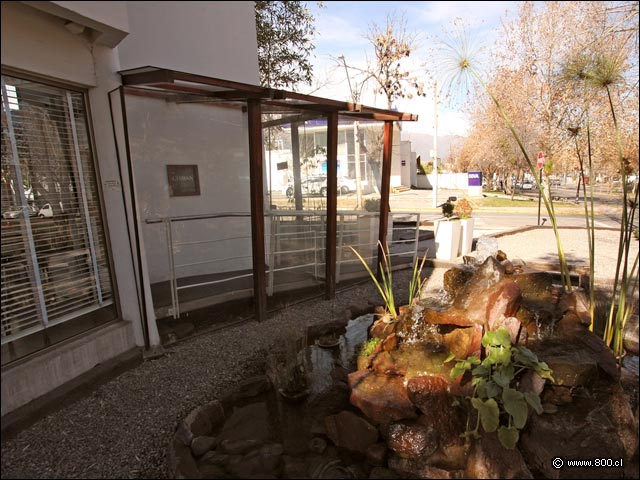 Detalle del jardin y fuente de agua - Ichiban