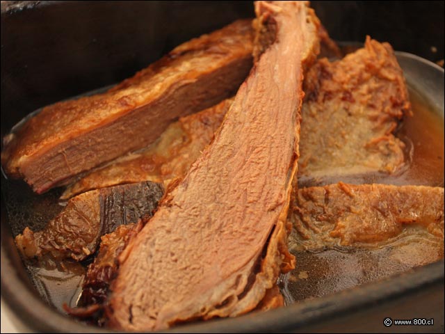 Detalle de la impecable plateada al horno, para dos personas - Restaurante Colo-Colo (Romeral)