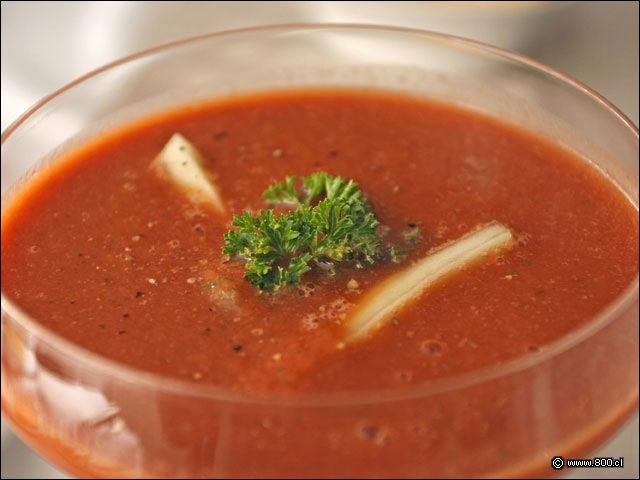 Gazpacho, sopa fria de tomates y pepino - Los Hidalgos (Providencia)