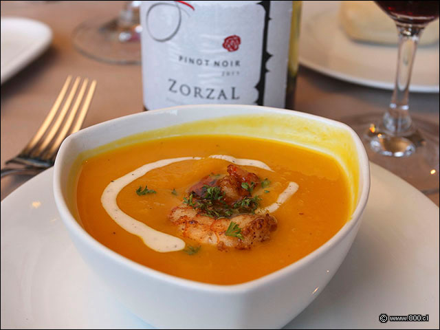 Crema de Zapallos y Camar�n - House - Casa del Vino