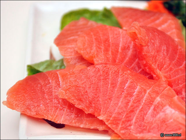 Detalle de Sashimi de Salm�n - Too Much (Serrano - Santiago Centro)