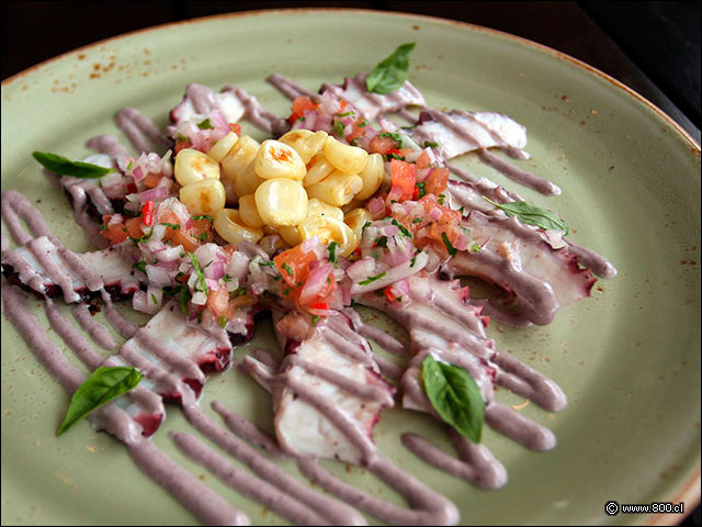 Tiradito de Pulpo al Olivo - La Mar Cebichera