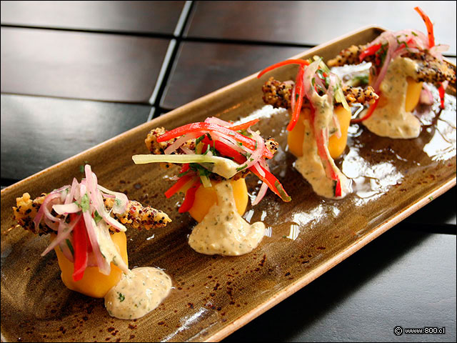 Causa de Pejerrey encostrado en Quinoa - La Mar Cebichera