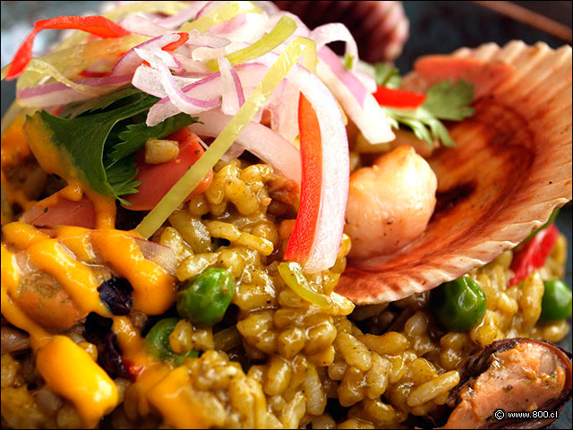 Detalle de Arroz Norteo al Cilantro - La Mar Cebichera