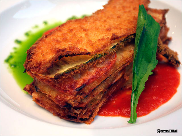 Lasa�a Tempura de Vegetales - Brick (Radisson Plaza Santiago)