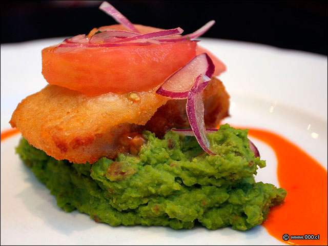 Congrio sobre Pur� de Arvejas - Brick (Radisson Plaza Santiago)