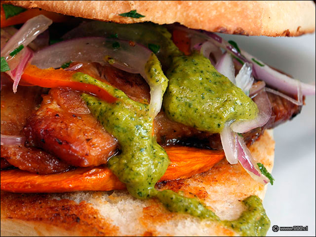 Detalle de Cerdo a la Lime�a - La Sangucher�a (Vitacura)