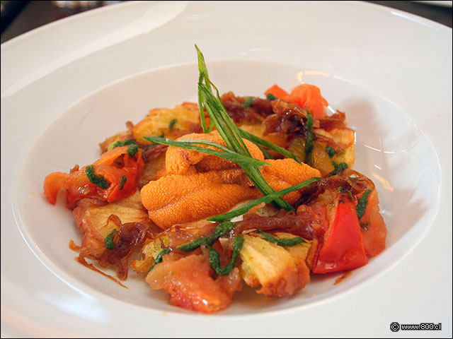 Lenguas de Erizo con Huevo Pochado - Mulato Restaurant