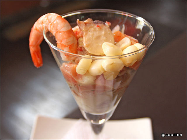 Primer plano de Cebiche Zabo en Copa - Zabo (Bellavista)