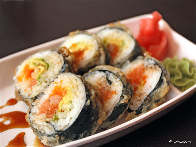 Primer plano de Tempura Maki - Zabo (Bellavista)