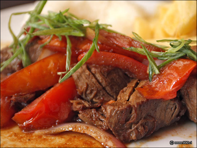 Primer plano de Loo Saltado - Zabo (Bellavista)