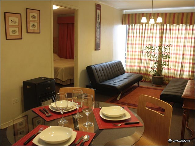 Comedor y living - Prince Apart Hotel - Prince Apart Hotel (Santiago)
