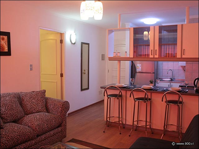 Departamento 2 Ambientes, vista a la cocina - Prince Apart Hotel (Santiago)