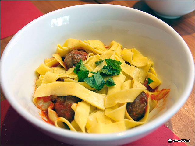 Tagliatelle con albndigas - Pastamore