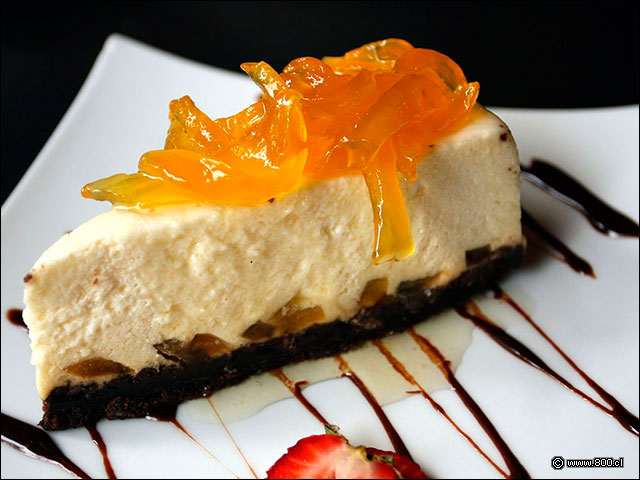 Cheescake con confitura de naranja