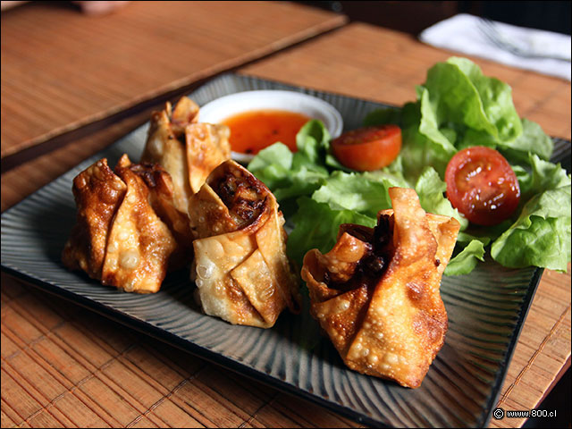 Saquitos thai de camarn