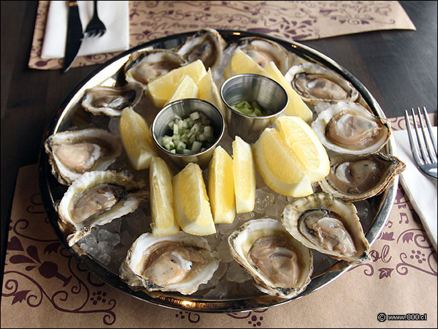 Plato de Ostras de Borde Negro - Barrica 94 Los Trapenses