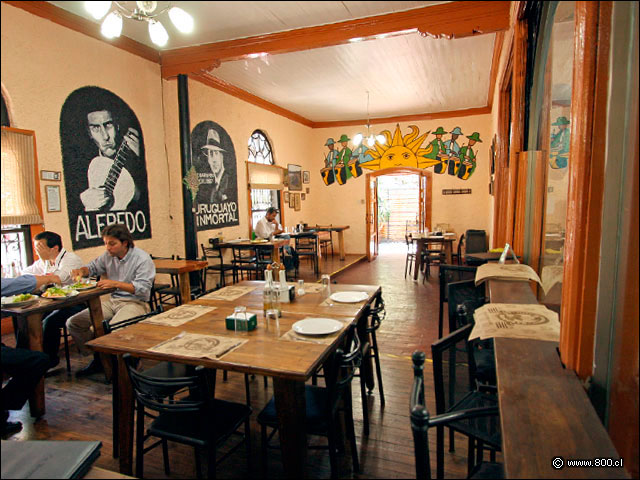 Saln en la entrada al restaurante