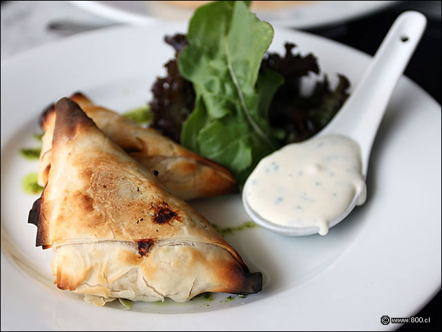 Salm�n y queso crema envuelto en masa philo - All in One
