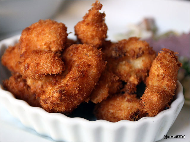 Camarones apanados en Panko en Jardn de Mariscos