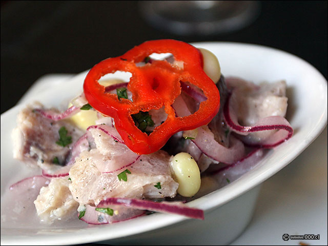 Cebiche de pescado blanco en Jardn de Mariscos