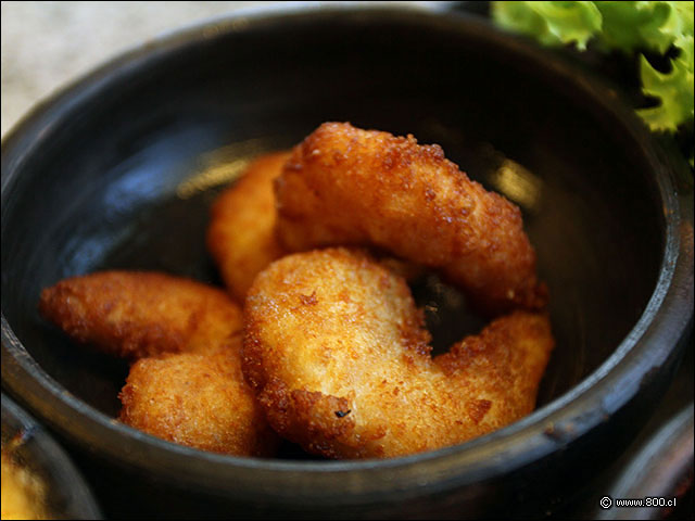 Camarones apanados en Panko e Tabla Dans