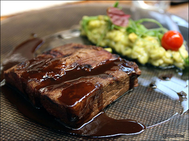 Plateada de Wagyu con risotto de palta Restaurante Quitral (Paseo Lastarria) FotosdePlatos