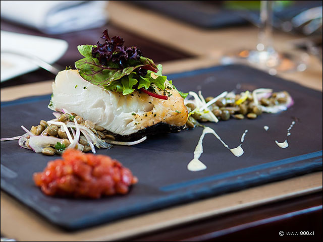 Merluza ahumada sobre ensalada de lentejas  - Latin - Marriott (antes Latin Grill)