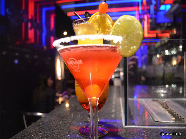 El delicioso Pome Granade Martini  - Hard Rock Caf Santiago (Mall Costanera Center)