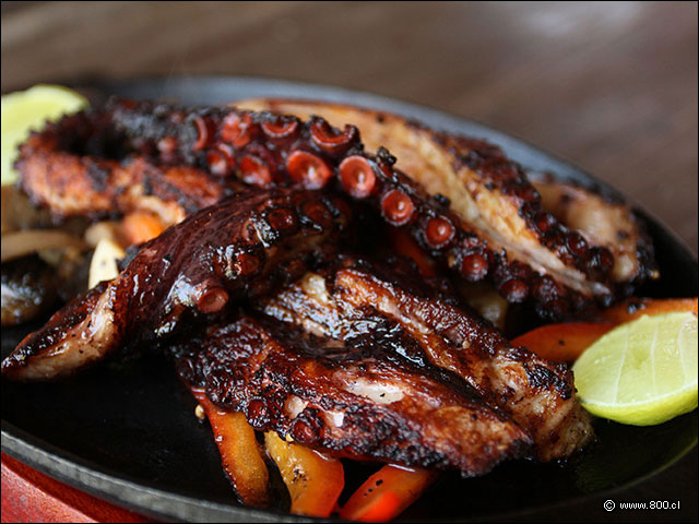 Tentculos de pulpo a la parrilla en restaurante Cocoa Vitacura - Cocoa 2023 - La Dehesa