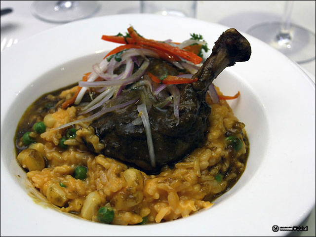 Arroz cremoso con muslo de pato al cilantro - Entre Ros (Rengo)