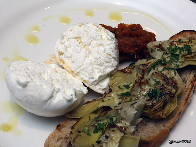 Burrata de Gran Gourmet Italia con  - Terran�e (Hotel Intercontinental)