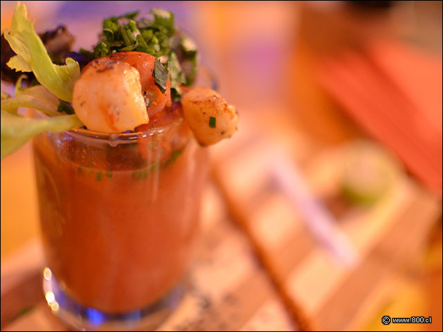 Brochetas en Bloody Mary