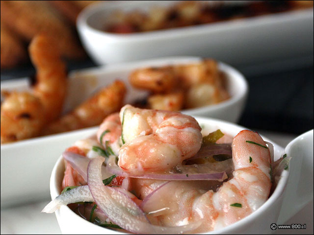 Cebiche de camarones en el restaurante Bautista Gourmet - Bautista Gourmet