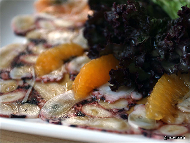 Carpaccio de pulpo con gajos de mandarina - Cvico (Las Condes)