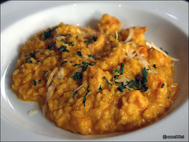 Risotto de Camarones y aj amarillo