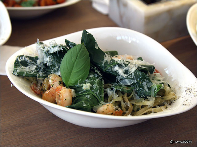 Fetuccini Scampi e Spnaci - Vapiano (Mall Parque Arauco)