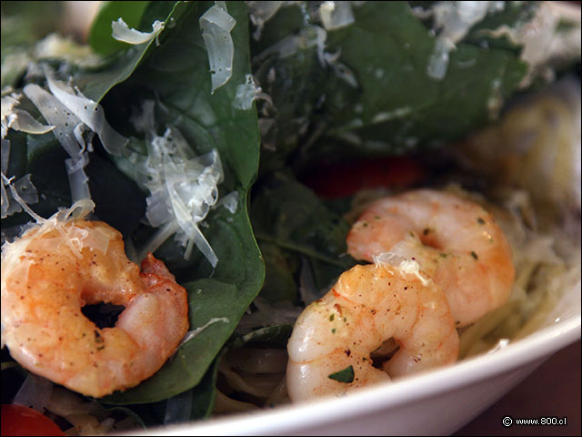 Fetuccini Scampi e Spnaci - Vapiano (Mall Parque Arauco)