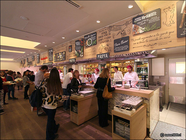 Vista general de las estaciones - Vapiano (Mall Parque Arauco)